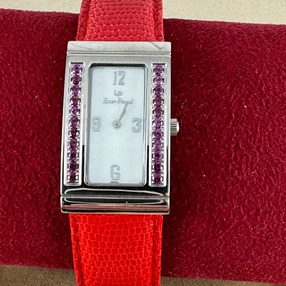 Like Red Red Wine this fine Vintage Lucien Piccard Ruby Watch